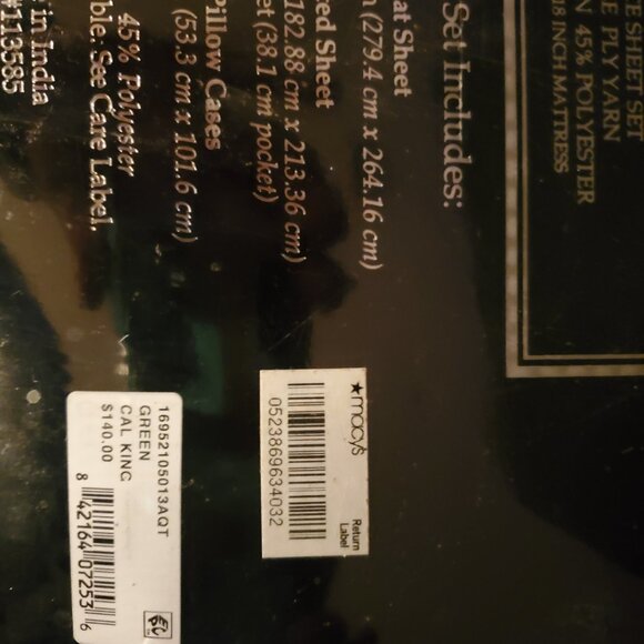 HIGHLAND COLLECTION LUXURY 600 SATEEN CAL KING 4 PIECE SHEET SET - Picture 5 of 6